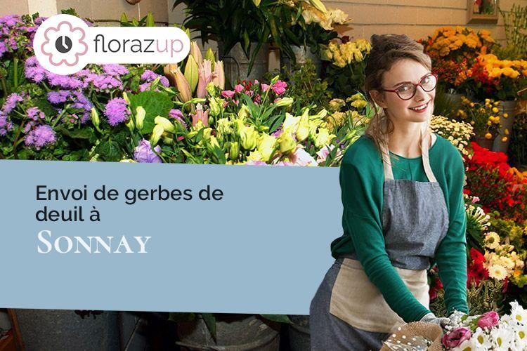 créations de fleurs pour des funérailles à Sonnay (Isère/38150)