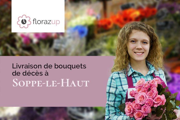 créations florales pour un enterrement à Soppe-le-Haut (Haut-Rhin/68780)