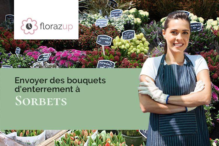 bouquets de fleurs pour un décès à Sorbets (Gers/32110)