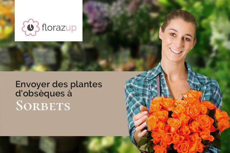 coupes de fleurs pour des funérailles à Sorbets (Landes/40320)