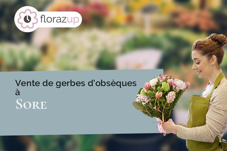 créations de fleurs pour un enterrement à Sore (Landes/40430)