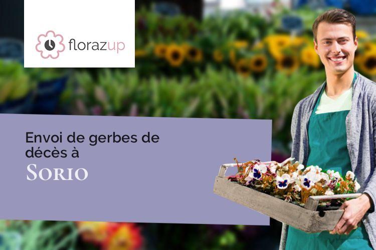 gerbes de fleurs pour une crémation à Sorio (Corse/20246)