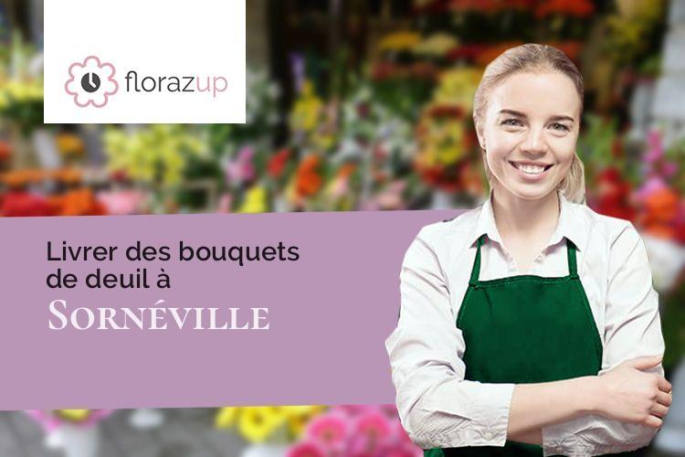 couronnes de fleurs pour un enterrement à Sornéville (Meurthe-et-Moselle/54280)