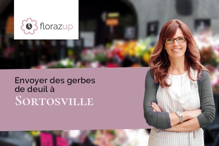 créations florales pour des funérailles à Sortosville (Manche/50310)