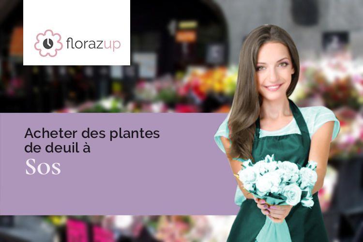 couronnes de fleurs pour des obsèques à Sos (Lot-et-Garonne/47170)