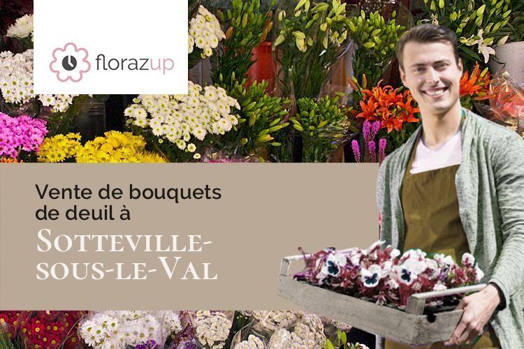 couronnes de fleurs pour une crémation à Sotteville-sous-le-Val (Seine-Maritime/76410)