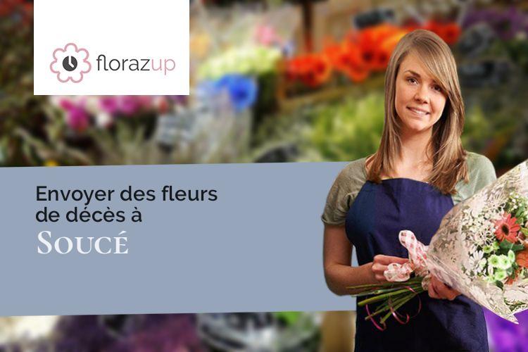 croix de fleurs pour un enterrement à Soucé (Mayenne/53300)