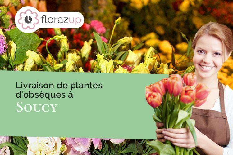 compositions de fleurs pour un enterrement à Soucy (Yonne/89100)