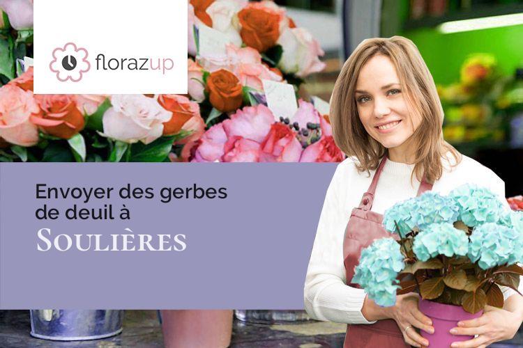 compositions de fleurs pour un deuil à Soulières (Marne/51130)