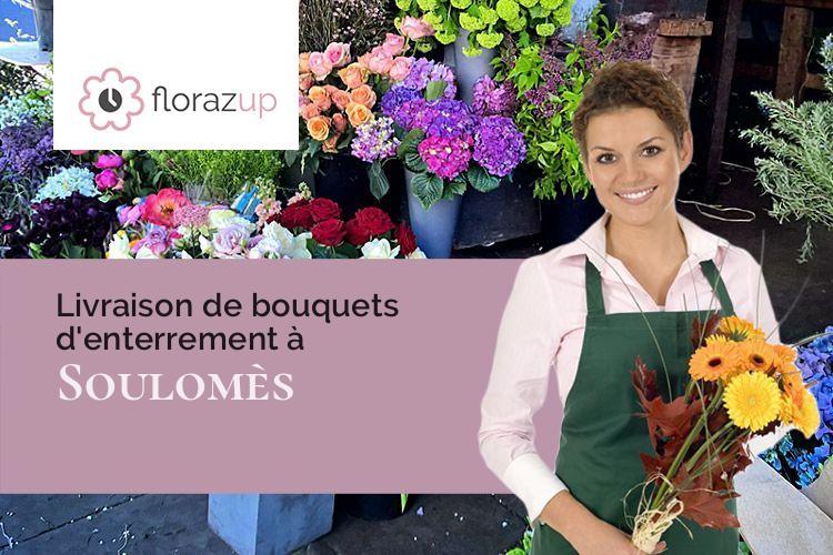 couronnes de fleurs pour un décès à Soulomès (Lot/46240)