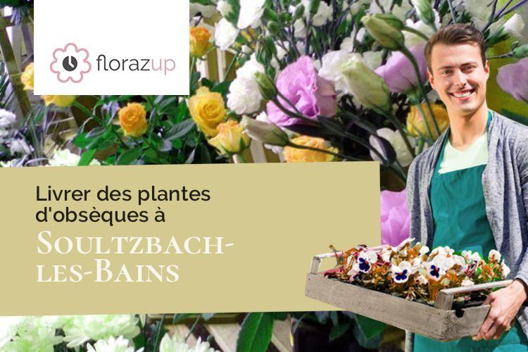 gerbes de fleurs pour un enterrement à Soultzbach-les-Bains (Haut-Rhin/68230)