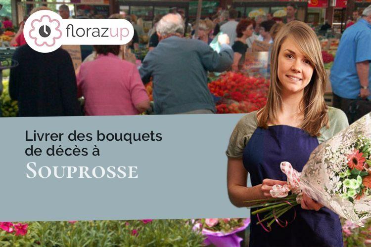 compositions florales pour des obsèques à Souprosse (Landes/40250)