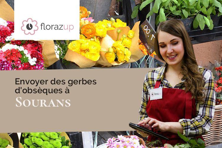 couronnes de fleurs pour un décès à Sourans (Doubs/25250)