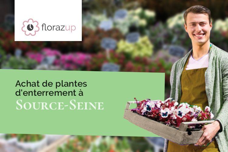 compositions florales pour des obsèques à Source-Seine (Côte-d'Or/21690)