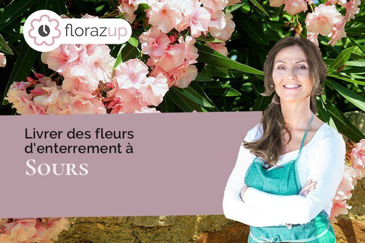 compositions florales pour des funérailles à Sours (Eure-et-Loir/28630)