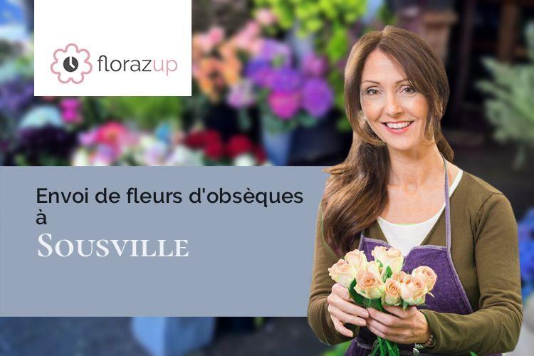 compositions florales pour un deuil à Sousville (Isère/38350)