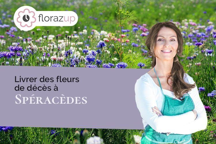 croix de fleurs pour une crémation à Spéracèdes (Alpes-Maritimes/06530)