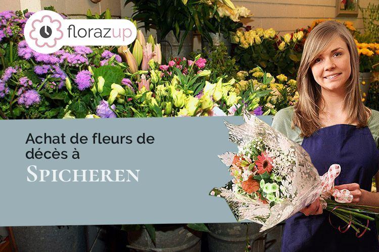 compositions de fleurs pour un décès à Spicheren (Moselle/57350)