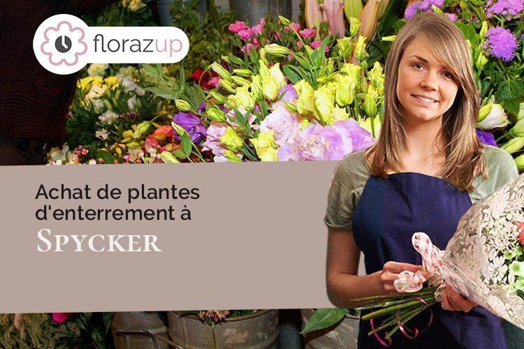 compositions florales pour un enterrement à Spycker (Nord/59380)