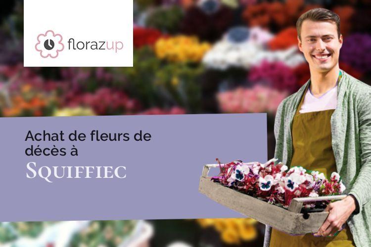 coeurs de fleurs pour un deuil à Squiffiec (Côtes-d'Armor/22200)