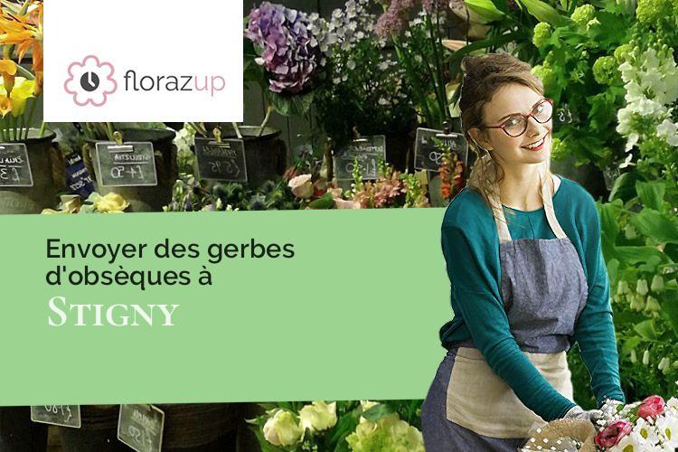 créations de fleurs pour un décès à Stigny (Yonne/89160)