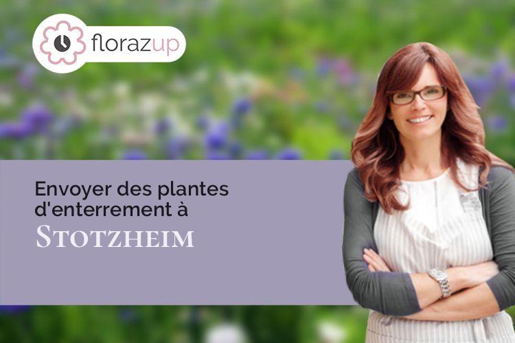 compositions de fleurs pour un enterrement à Stotzheim (Bas-Rhin/67140)