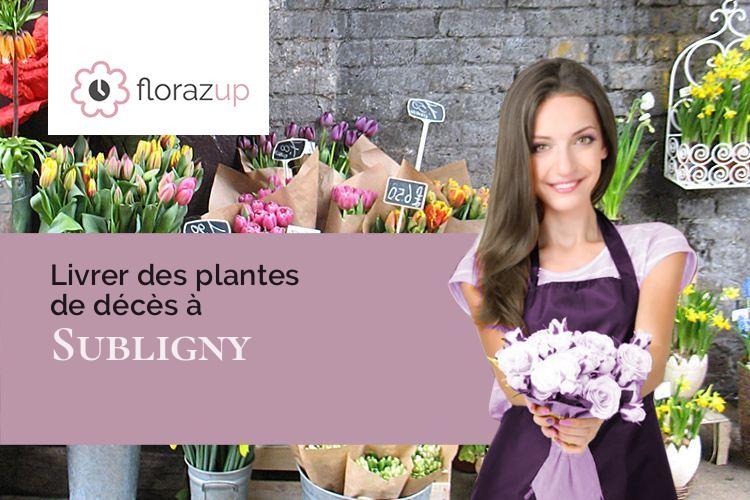 créations florales pour un enterrement à Subligny (Cher/18260)