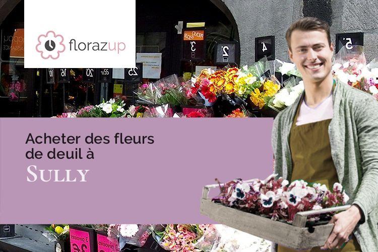 fleurs deuil pour un enterrement à Sully (Oise/60380)