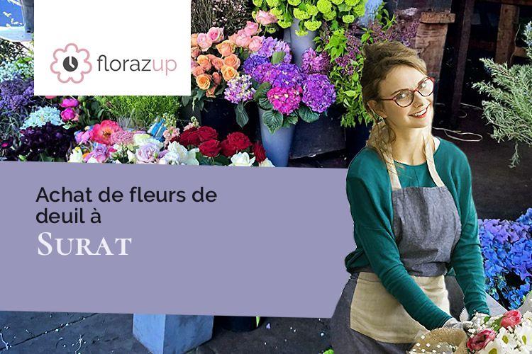 gerbes de fleurs pour des funérailles à Surat (Puy-de-Dôme/63720)