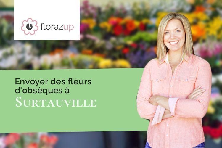 couronnes de fleurs pour une crémation à Surtauville (Eure/27400)
