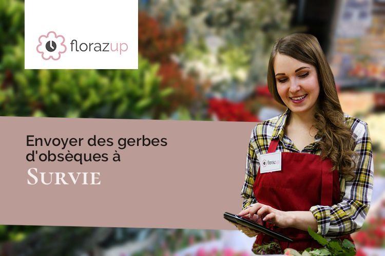 créations florales pour un deuil à Survie (Orne/61310)