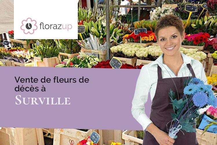 bouquets de fleurs pour un deuil à Surville (Manche/50250)