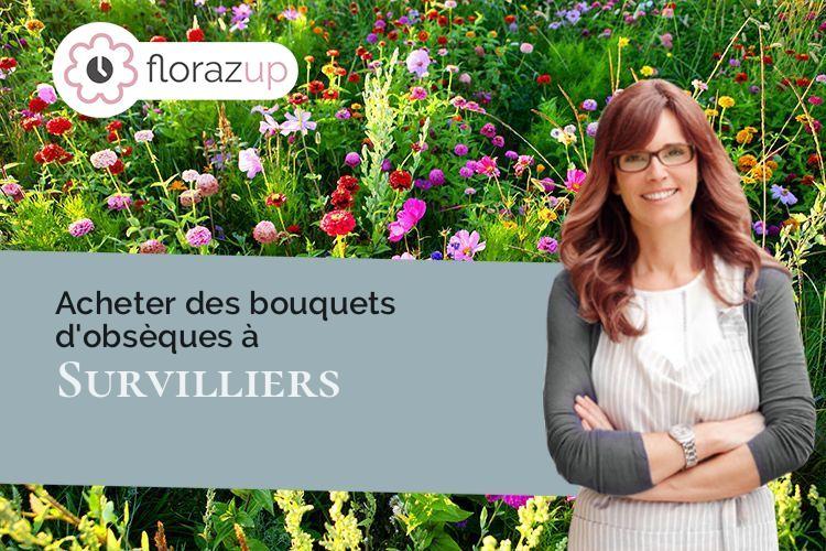 couronnes de fleurs pour un enterrement à Survilliers (Val-d'Oise/95470)