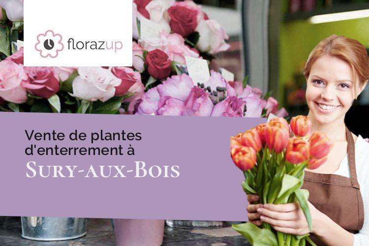 coeurs de fleurs pour un enterrement à Sury-aux-Bois (Loiret/45530)