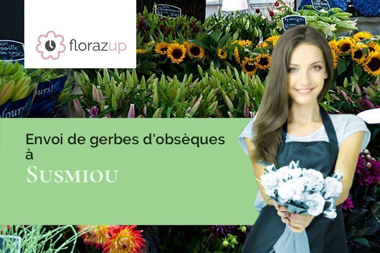 coeurs de fleurs pour un enterrement à Susmiou (Pyrénées-Atlantiques/64190)