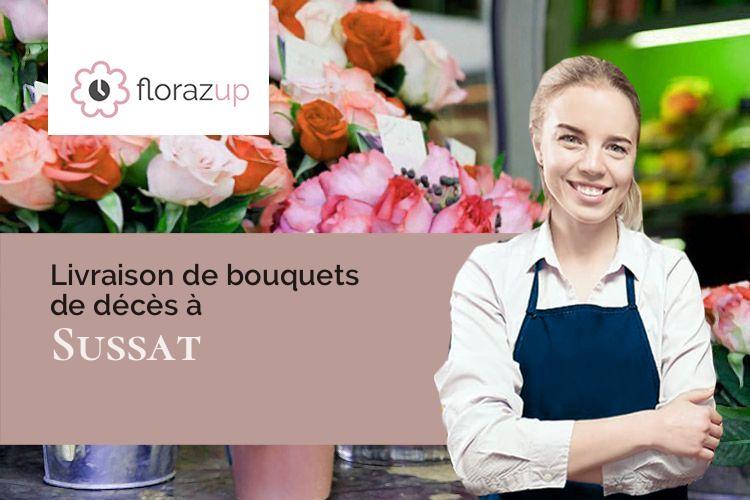 coeurs de fleurs pour un décès à Sussat (Allier/03450)