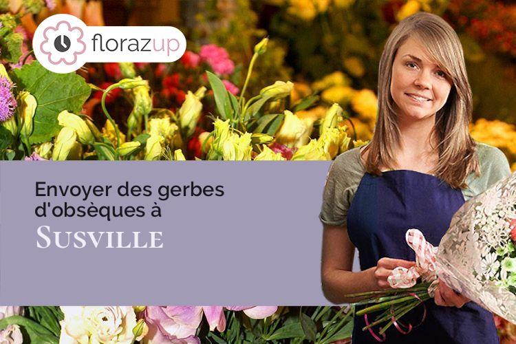 gerbes de fleurs pour des obsèques à Susville (Isère/38350)