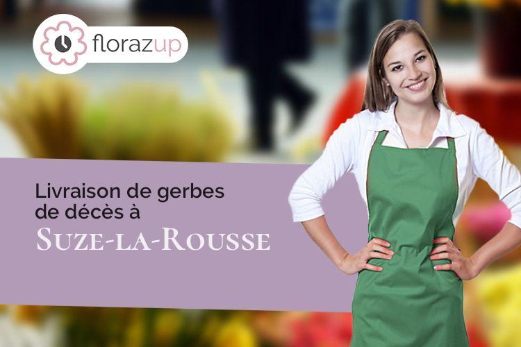 gerbes de fleurs pour une crémation à Suze-la-Rousse (Drôme/26790)