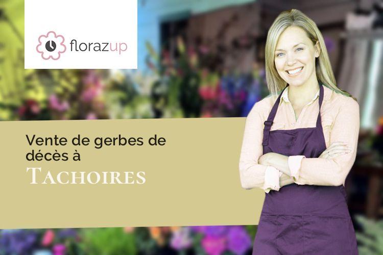 gerbes de fleurs pour des funérailles à Tachoires (Gers/32260)