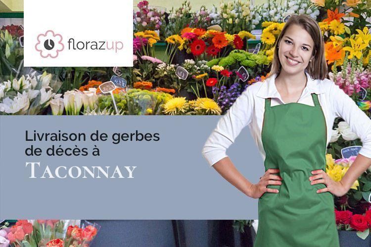 compositions florales pour des obsèques à Taconnay (Nièvre/58420)