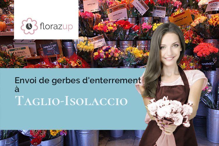 couronnes de fleurs pour un décès à Taglio-Isolaccio (Corse/20230)