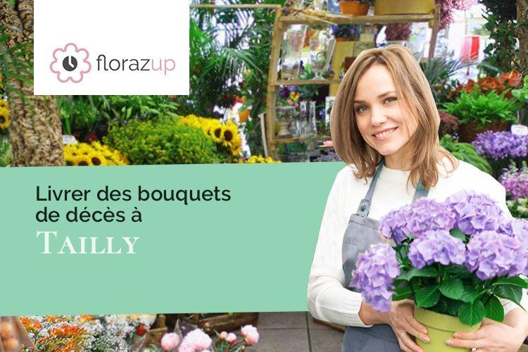 compositions florales pour un deuil à Tailly (Côte-d'Or/21190)