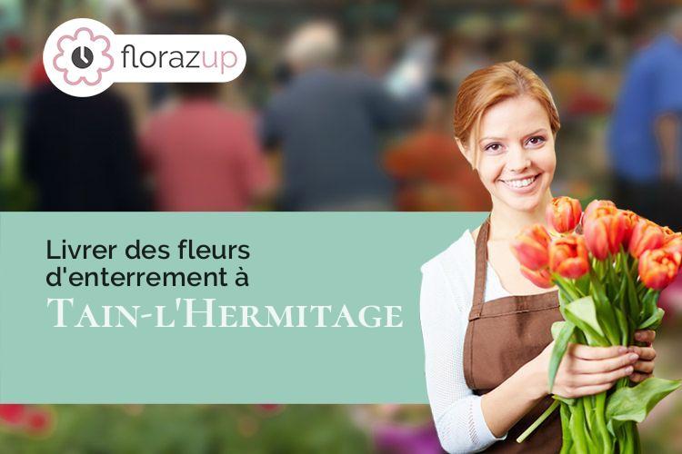 créations florales pour des obsèques à Tain-l'Hermitage (Drôme/26600)