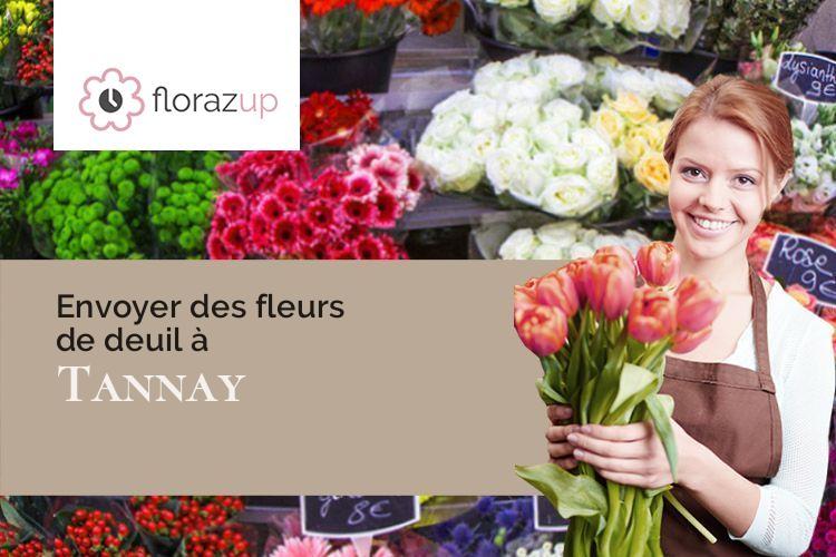 coeurs de fleurs pour des funérailles à Tannay (Nièvre/58190)