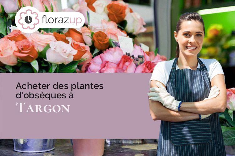 gerbes de fleurs pour des funérailles à Targon (Gironde/33760)