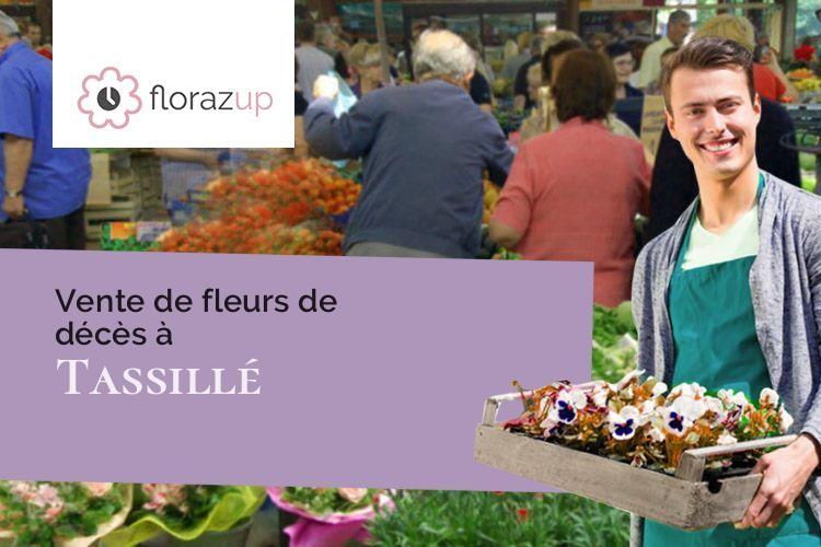 gerbes de fleurs pour un deuil à Tassillé (Sarthe/72540)