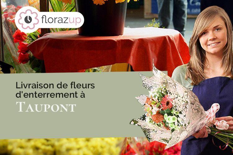 bouquets de fleurs pour un deuil à Taupont (Morbihan/56800)