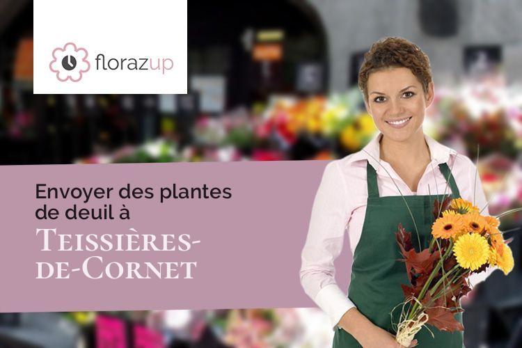couronnes florales pour des obsèques à Teissières-de-Cornet (Cantal/15250)