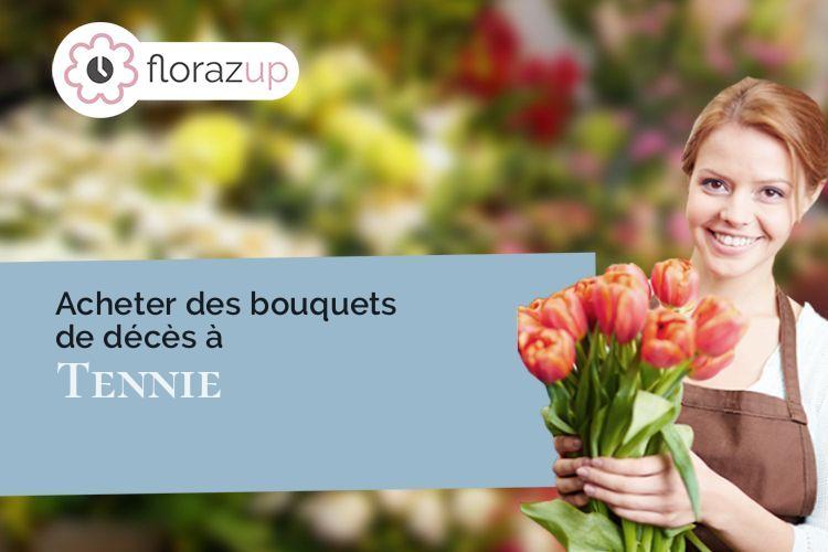 couronnes de fleurs pour un décès à Tennie (Sarthe/72240)