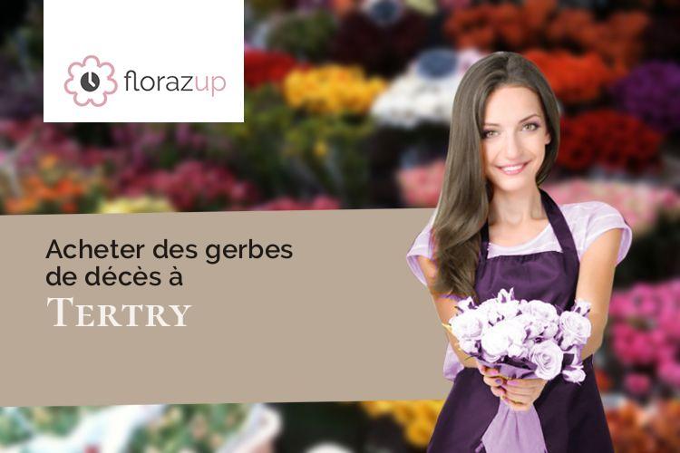 gerbes de fleurs pour une crémation à Tertry (Somme/80200)